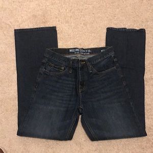 Blue bootcut jeans